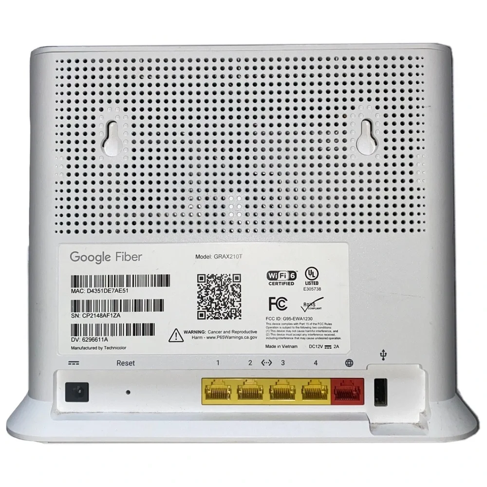 Google Fiber GRAX210T Network Internet WiFi Router PRE-OWNED